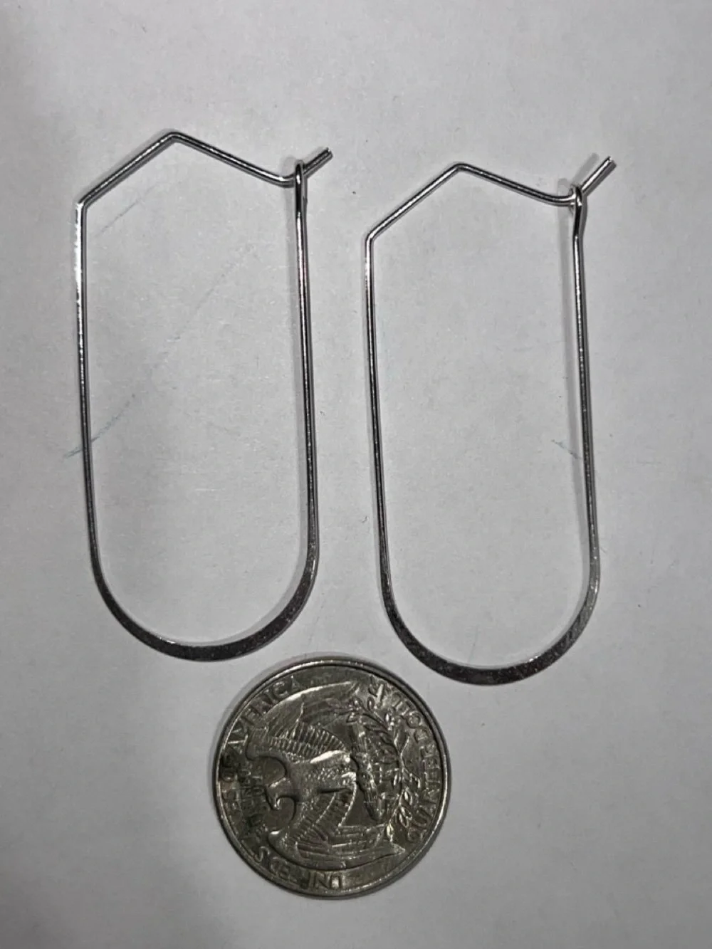 Minimal Silver-Tone Geometric Hoop Earrings